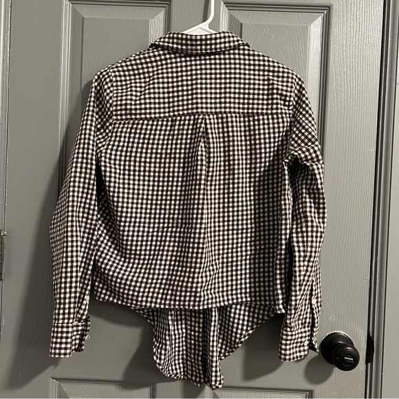 Madewell Brown and White Checkered Shirt - Picture 7 of 7